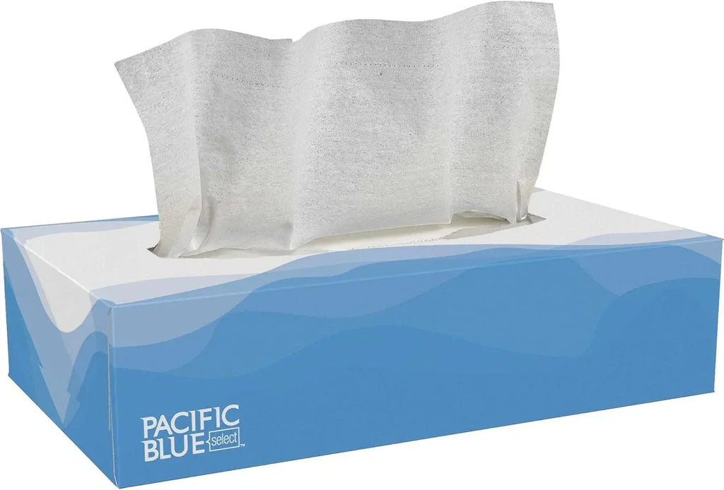Pacific 48100 Facial Tissue, Flat Box, White, 8.4"x7.5", 30 Bx/Cs
